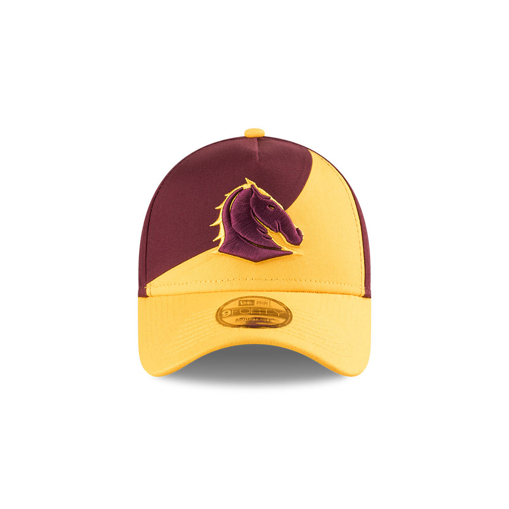 Brisbane Broncos Hat - 2025 Maroon Flow 9Forty A-Frame NRL Snapback Cap - New Era